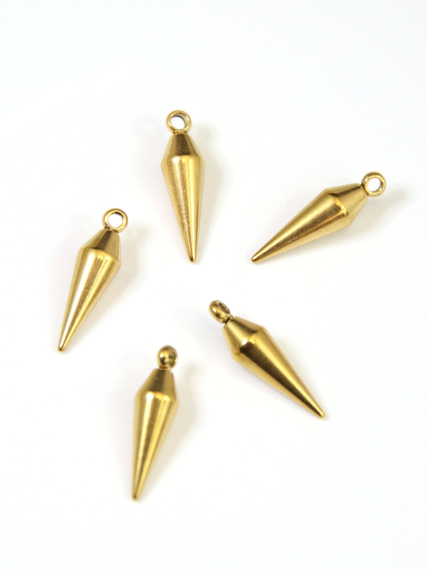 5 Pendentifs Pointes - Solyluna Macramé