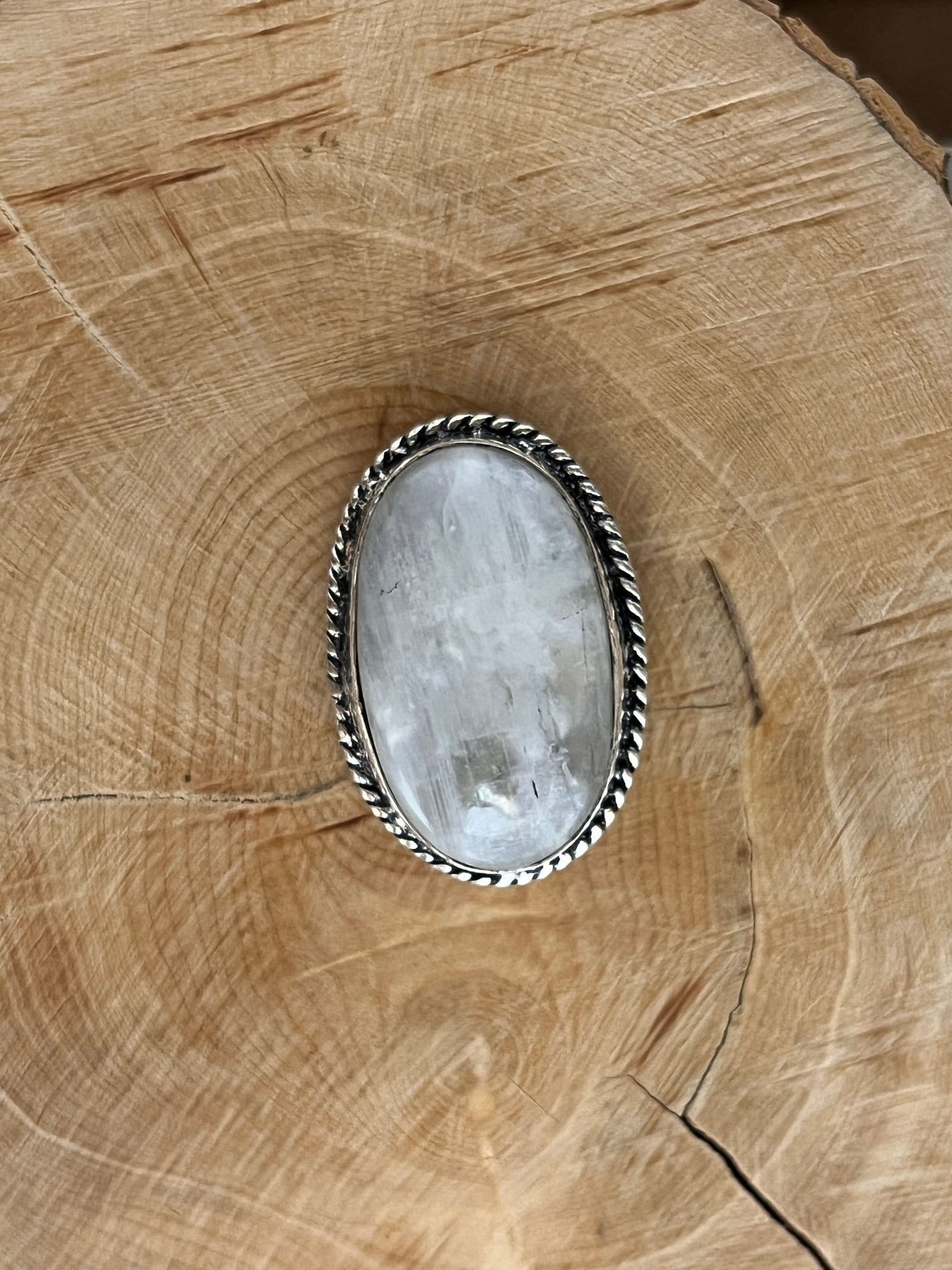 Pierre de lune sertie argenté n°A2 (2,5cm x 1,6cm)