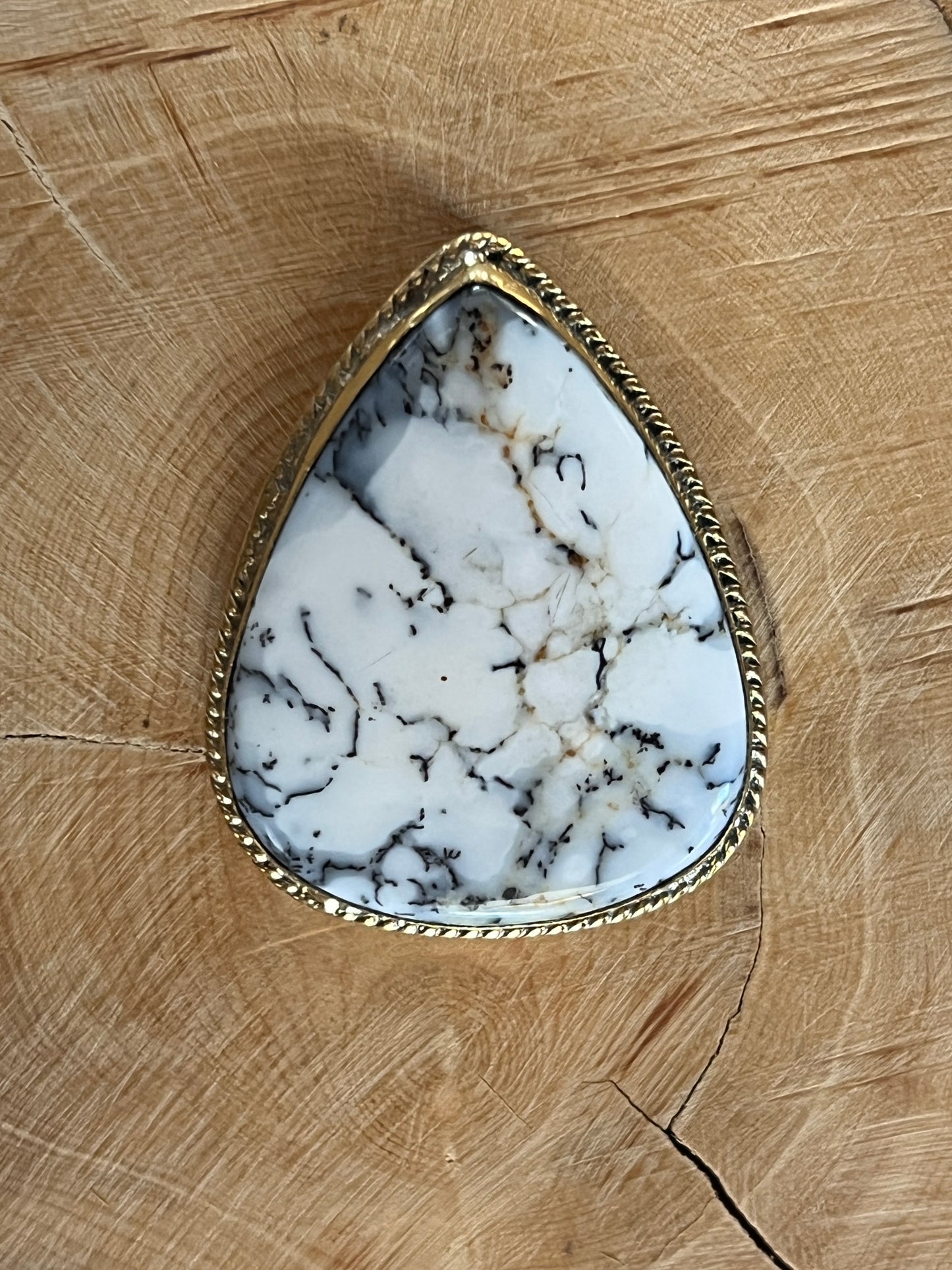 Dendrite sertie doré n°D4 (3,5cm x 2,5cm)