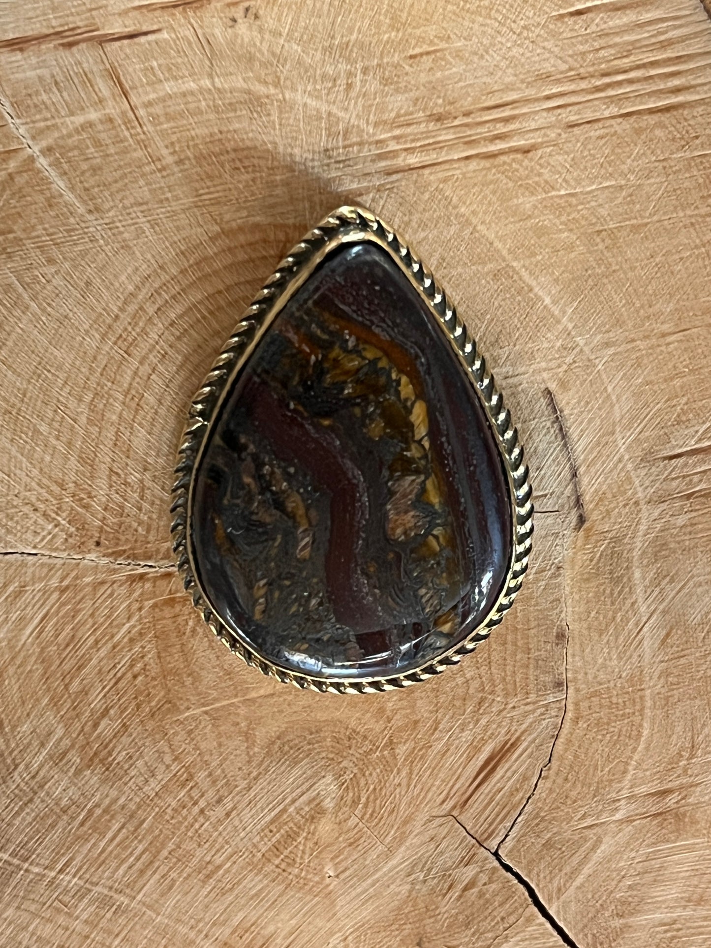 Oeil de Fer sertie doré n°D3 (3,4cm x 2,5cm)