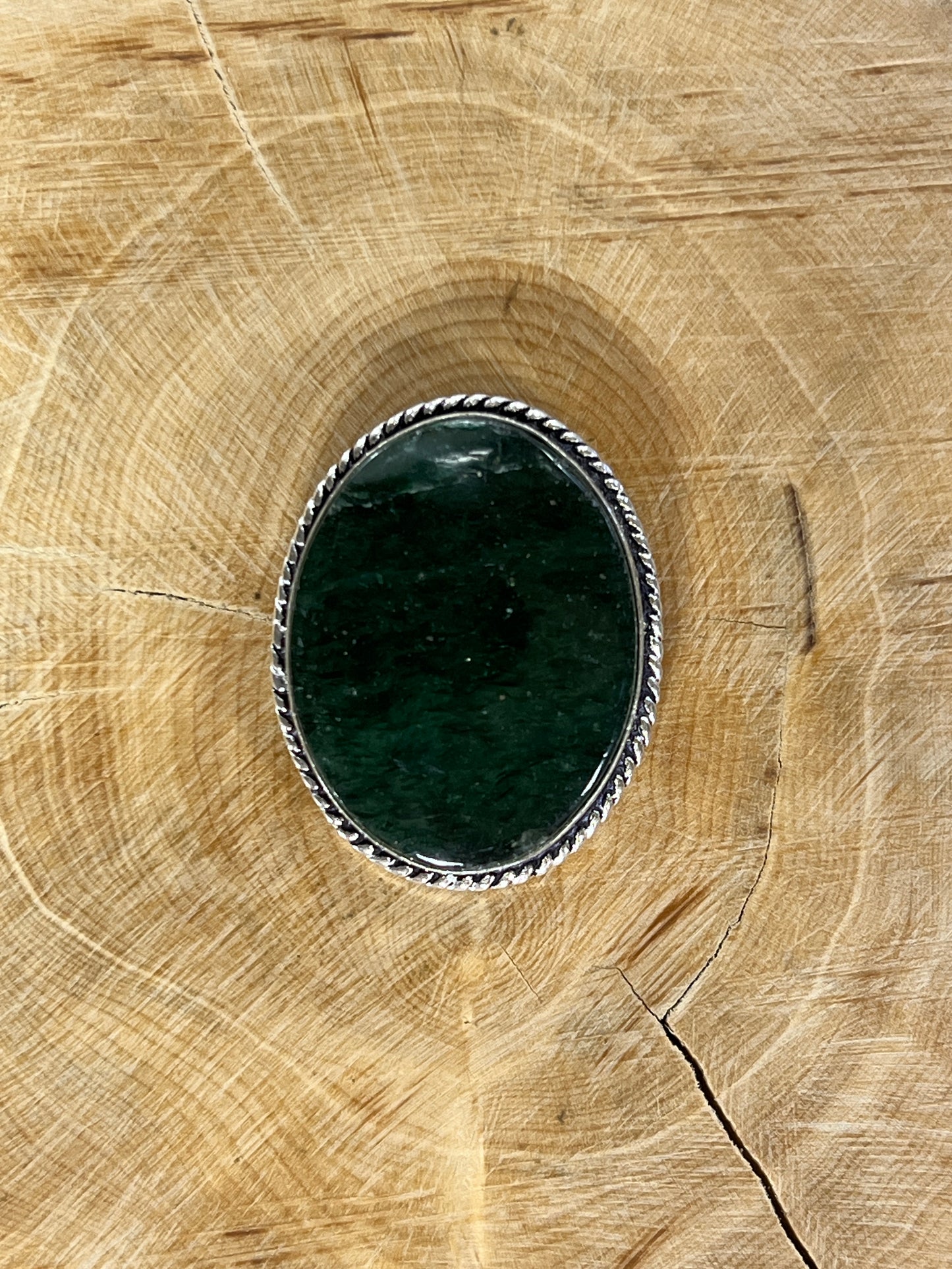 Aventurine sertie argenté n°A3 (3cm x 2,4cm)