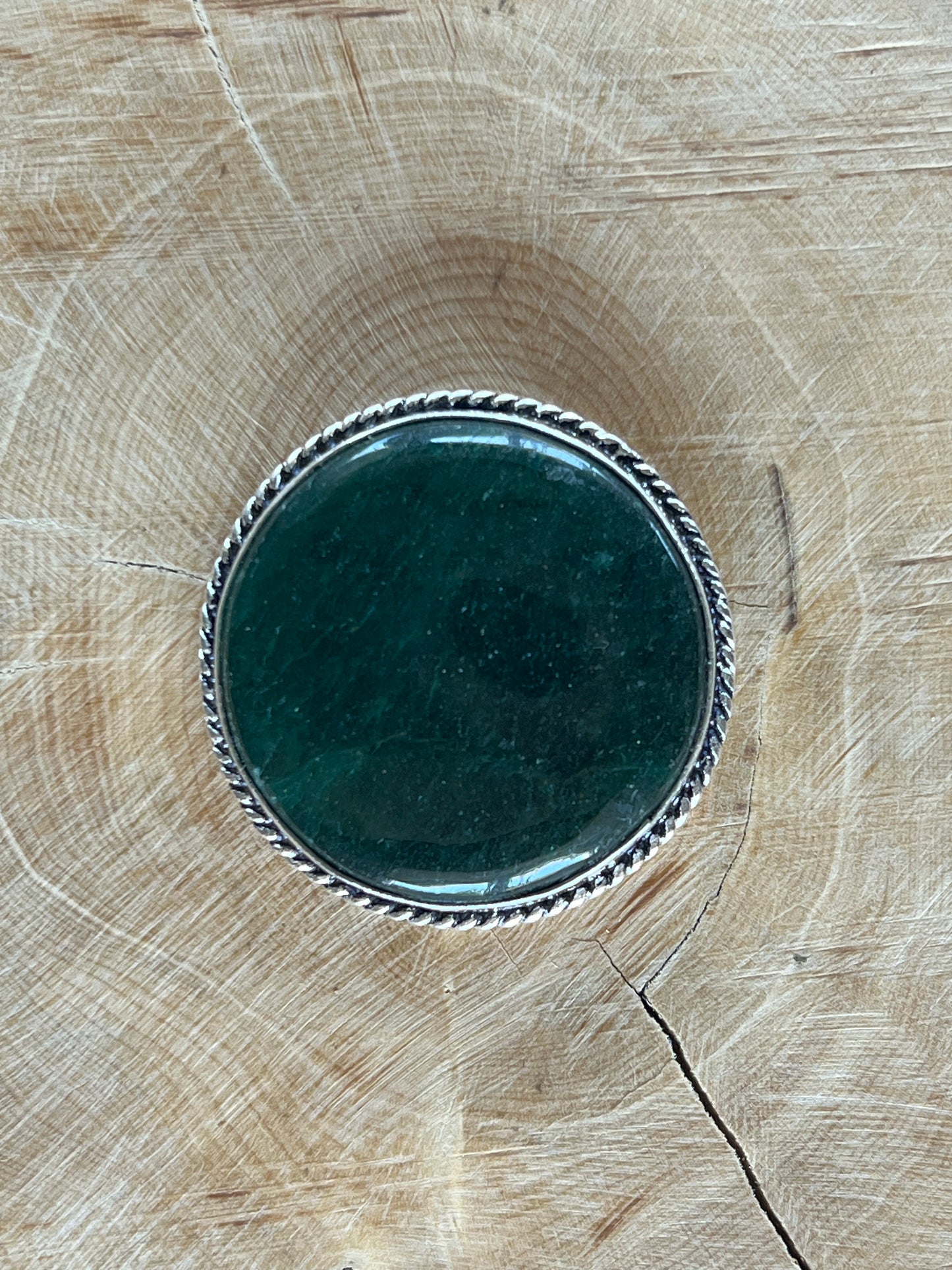 Aventurine sertie argenté n°A2 (3,2 cm x 3,2 cm)