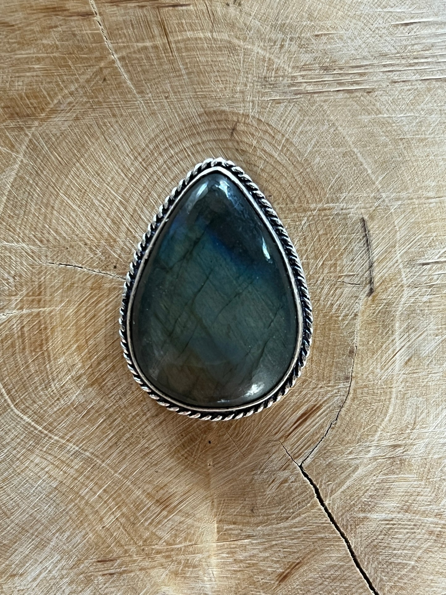 Labradorite sertie argenté n°A1 (3,3cm x 2,5cm)