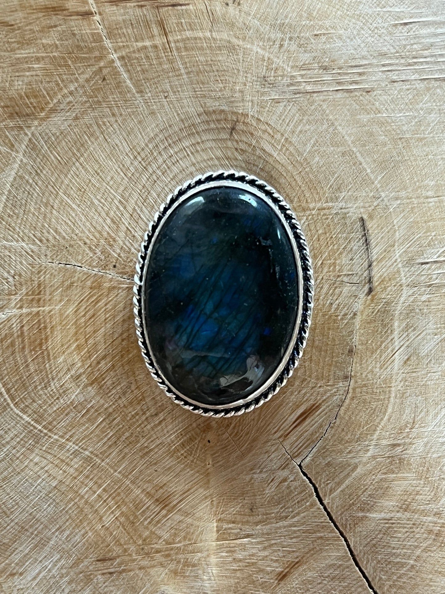 Labradorite sertie argenté n°A3 (3,1cm x 2,3cm)