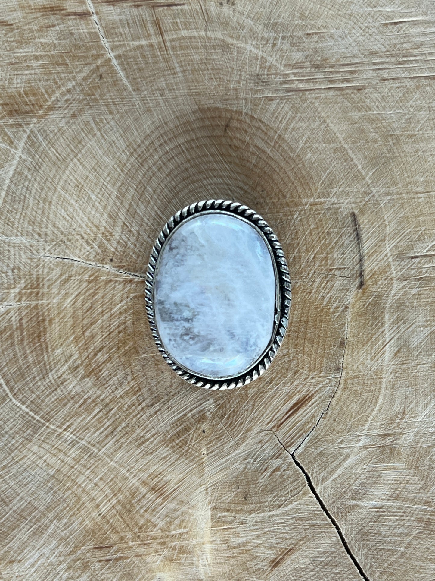 Pierre de lune sertie argenté n°A2 (2,4cm x 1,9cm)