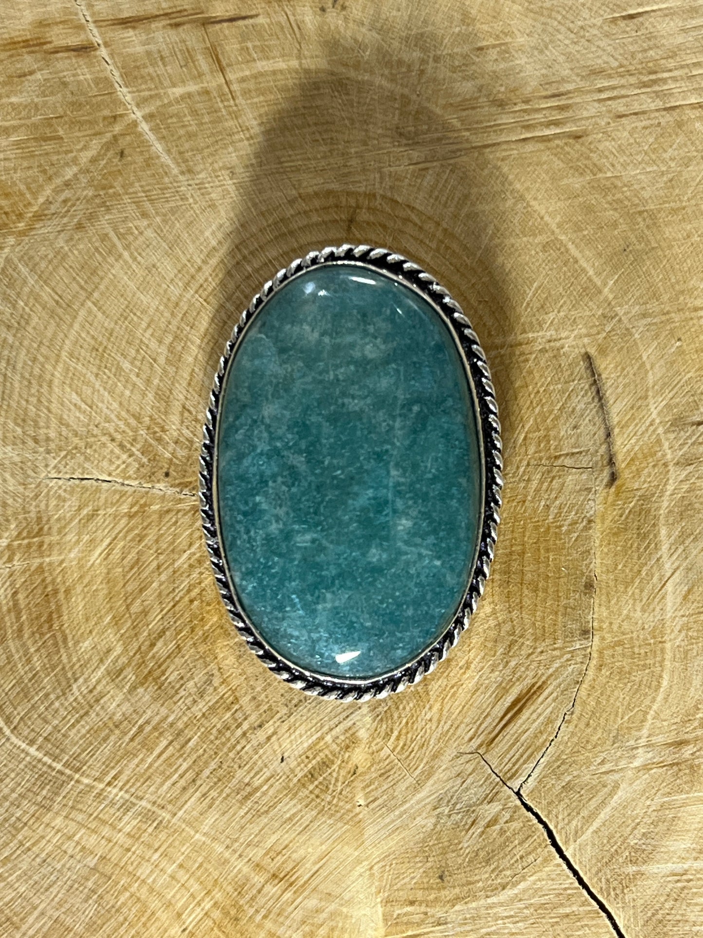 Amazonite sertie argenté n°A4 (3,3cm x 2,2cm)