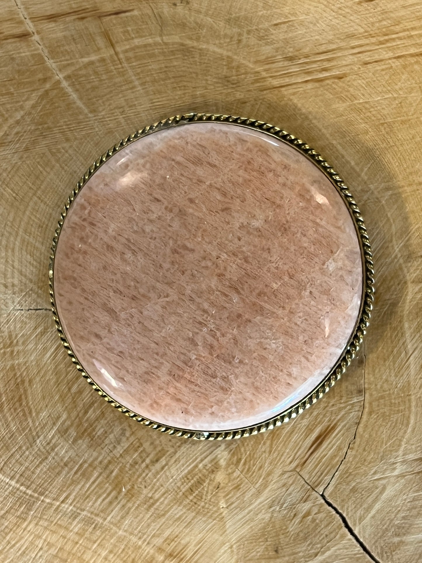 Amazonite sertie dorée n°D2 (3,8cm x 3,8cm)