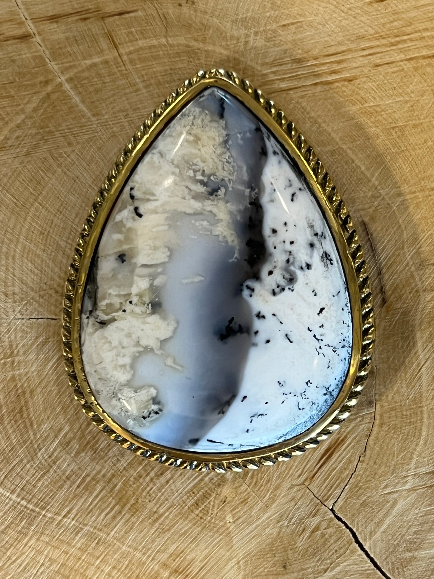Dendrite sertie doré n°D4 (4,5cm x 3,3cm)