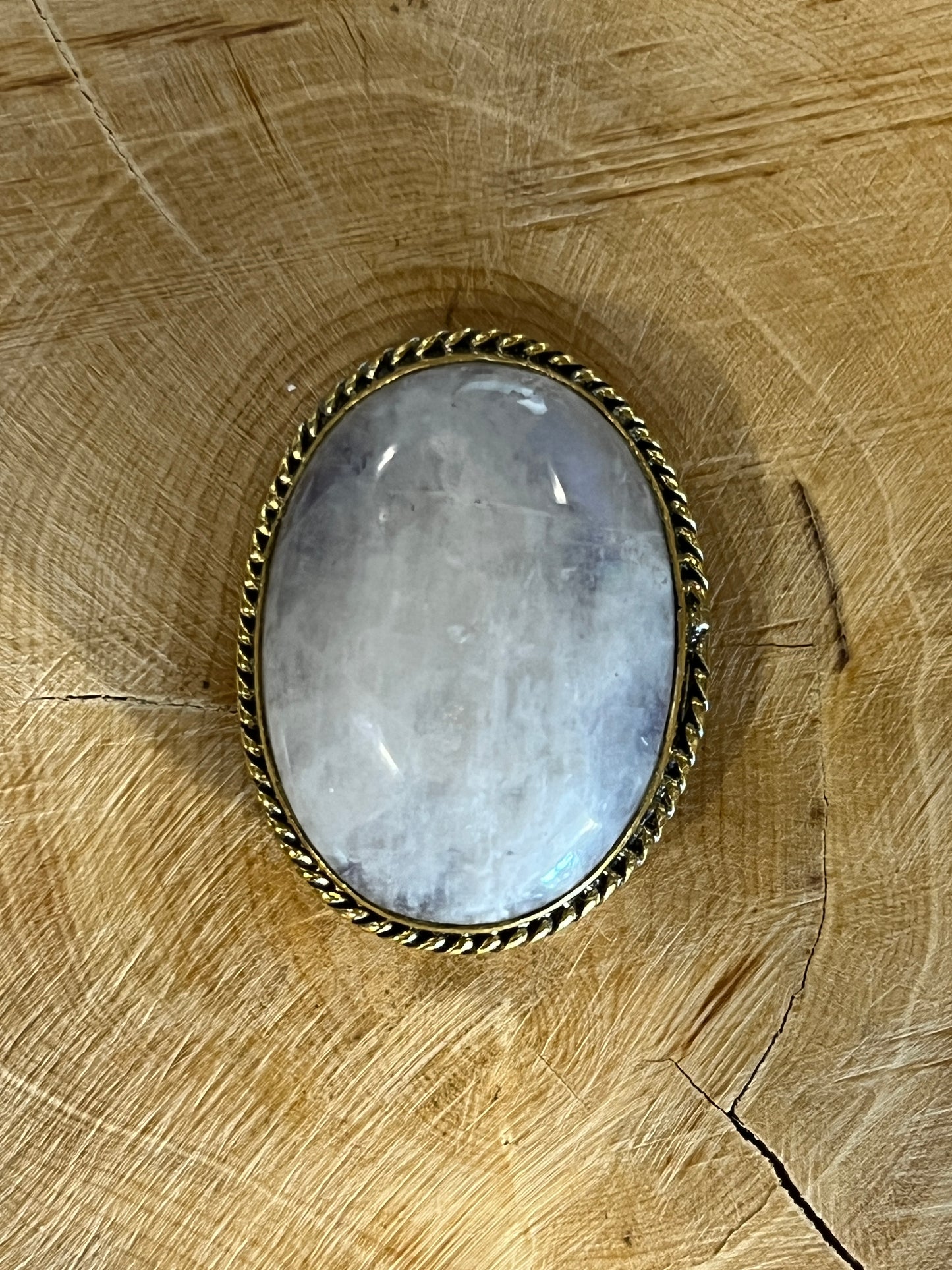Pierre de lune sertie doré n°D2 (3,2cm x 2,4cm)