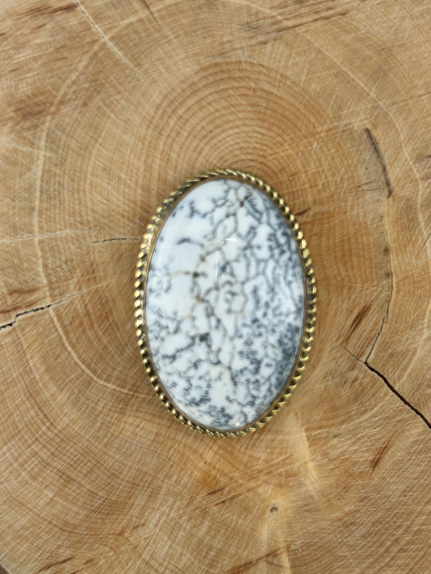 Dendrite sertie doré n°D4 (3,7cm x 2,5cm)