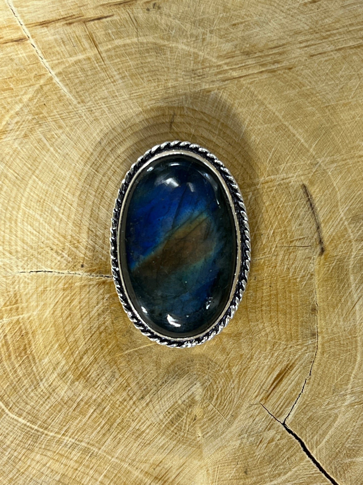 Labradorite sertie argenté n°A1 (2,7cm x 1,9cm)
