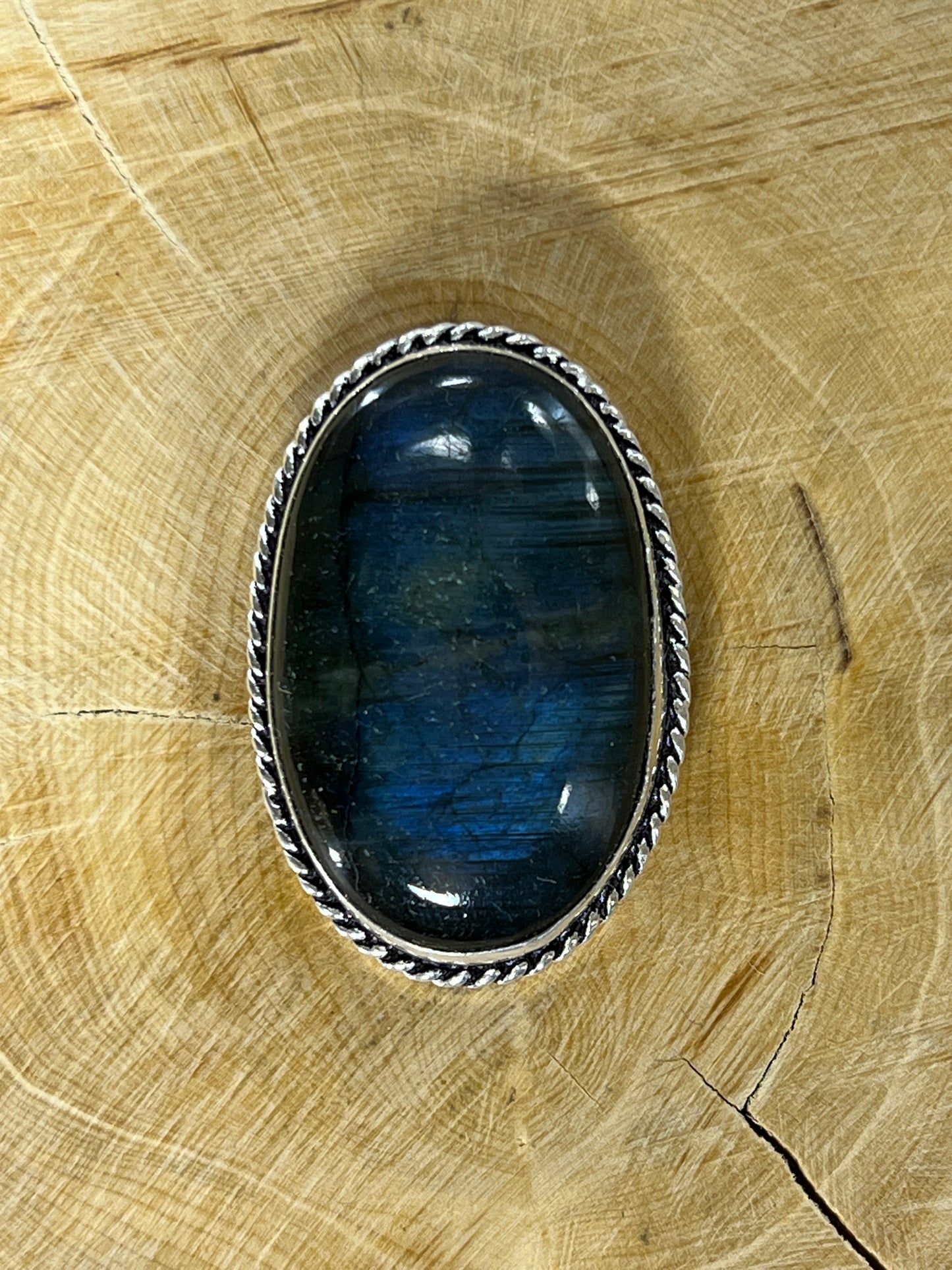 Labradorite sertie argenté n°A3 (3,4cm x 2,2cm)
