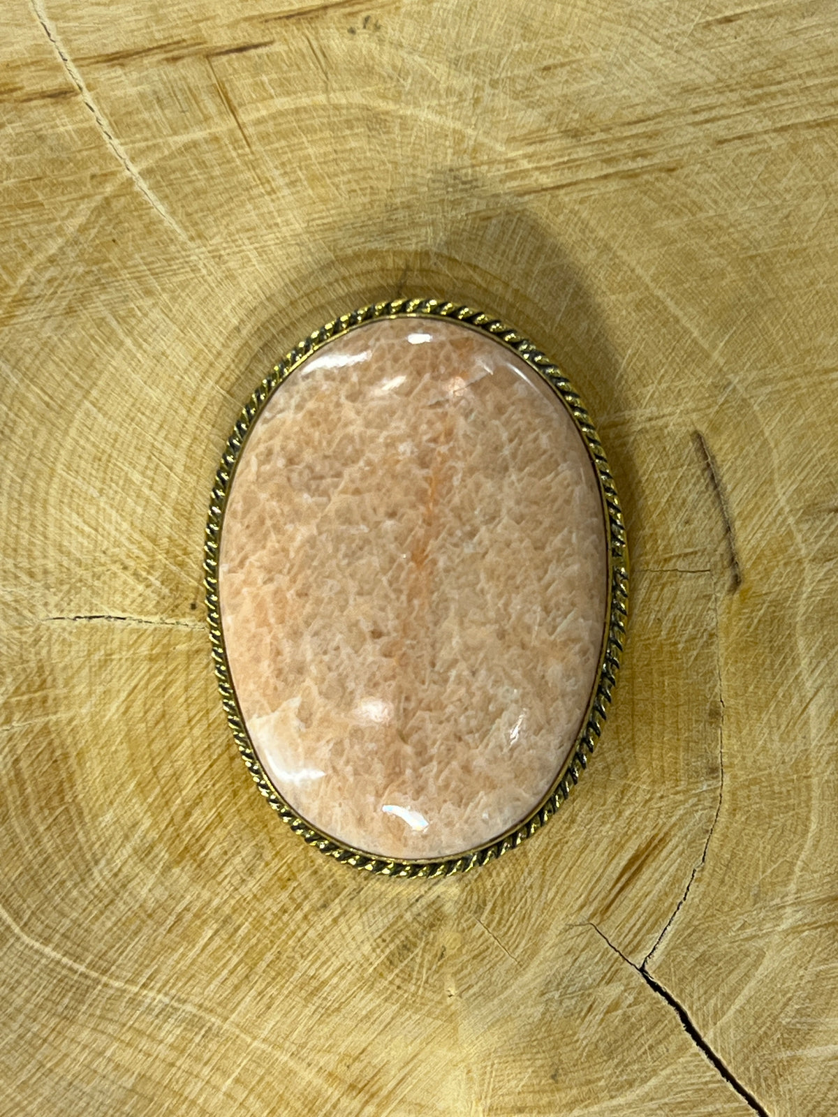 Amazonite sertie dorée n°D4 (3,5cm x 2,6cm)