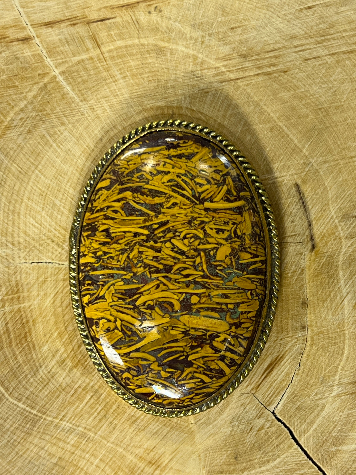 Jaspe sertie doré n°D4 (4,2cm x 3cm)