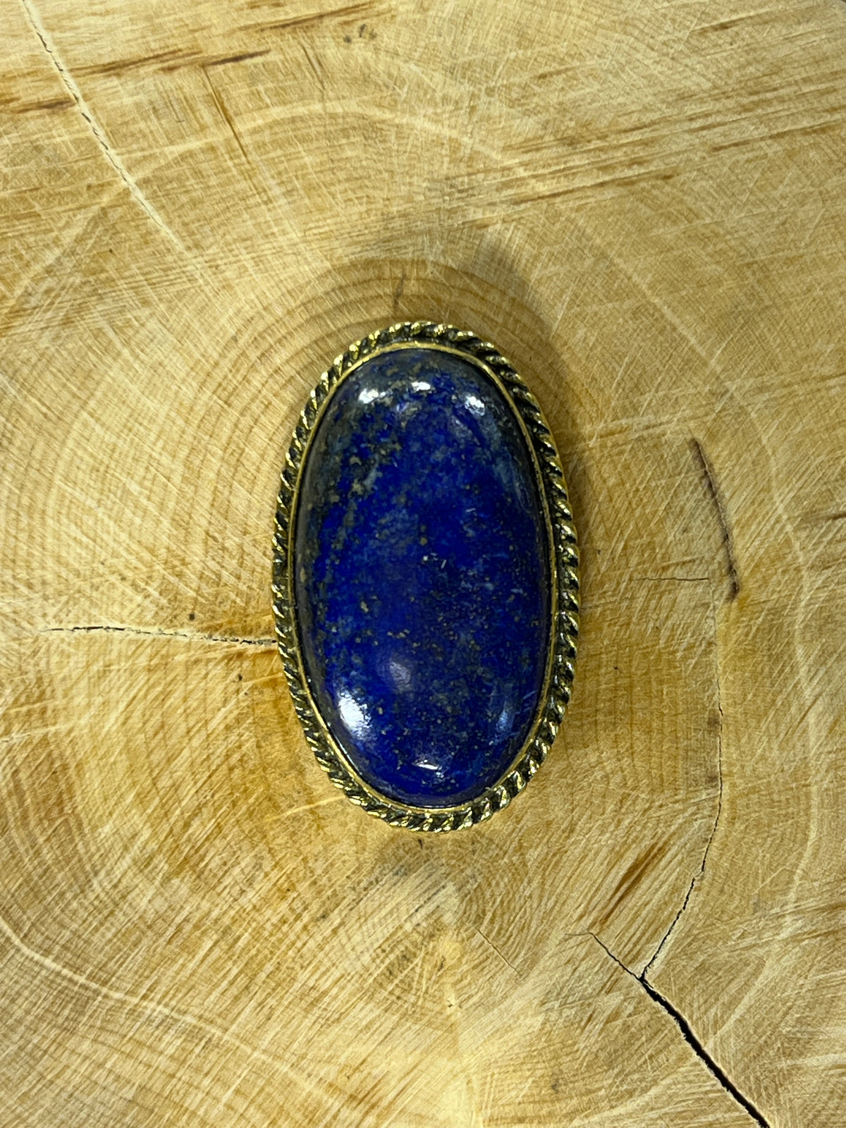 Lapis Lazuli sertie doré n°D4 (3cm x 1,8cm)