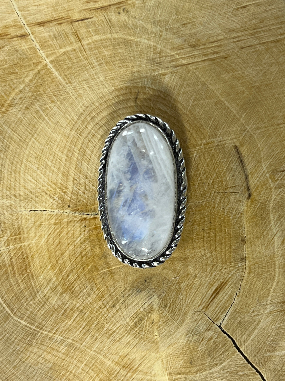 Pierre de lune sertie argenté n°A3 (2,7cm x 1,5cm)