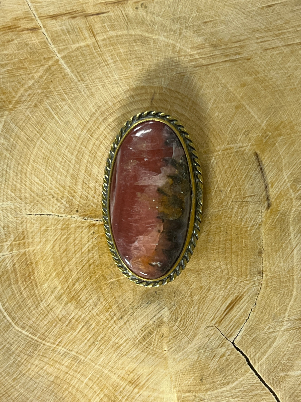 Pierre de soleil sertie doré n°D5 (3cm x 1,7cm)