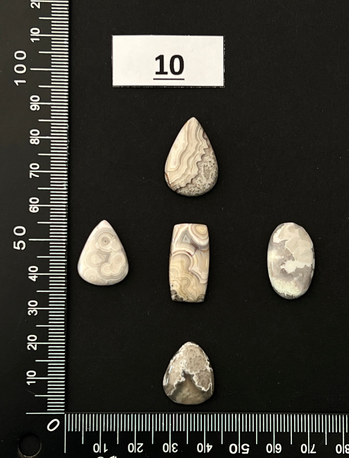 Lot de 5 Mini Agate Crazy Lace : n°10