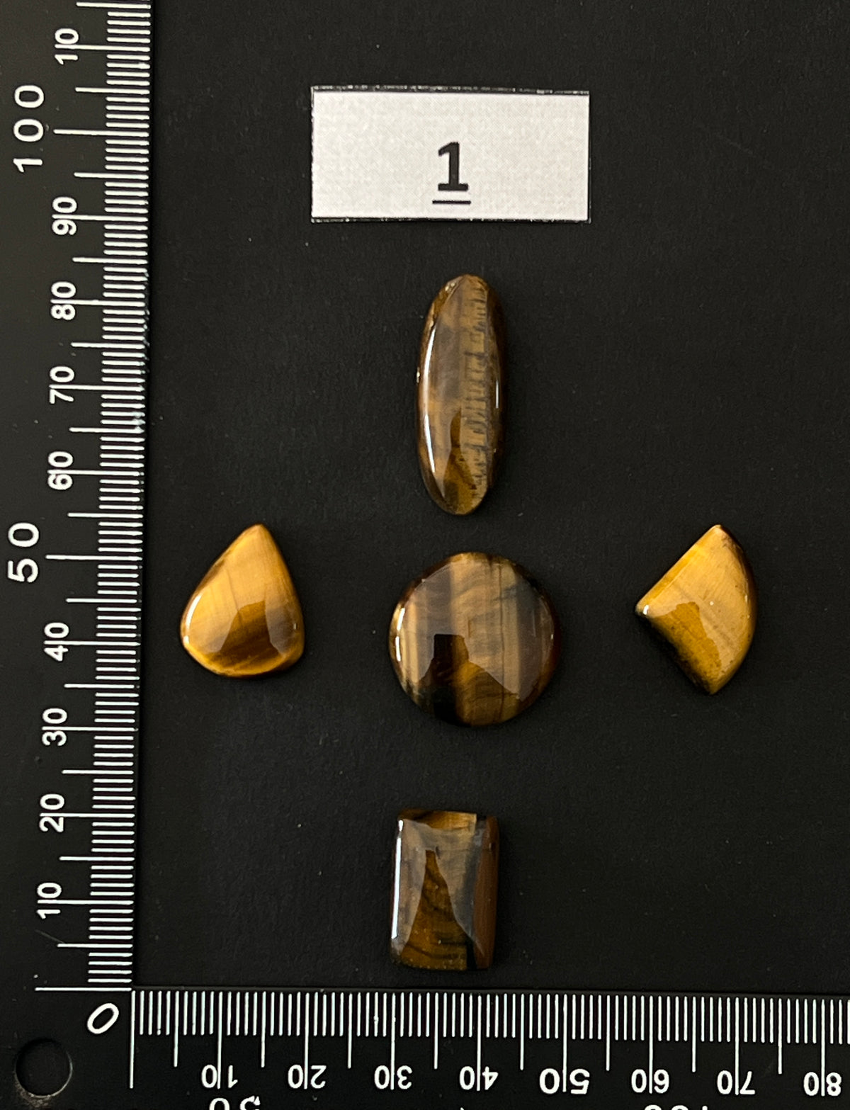 Lot de 5 Mini Oeil De Tigre : n°1