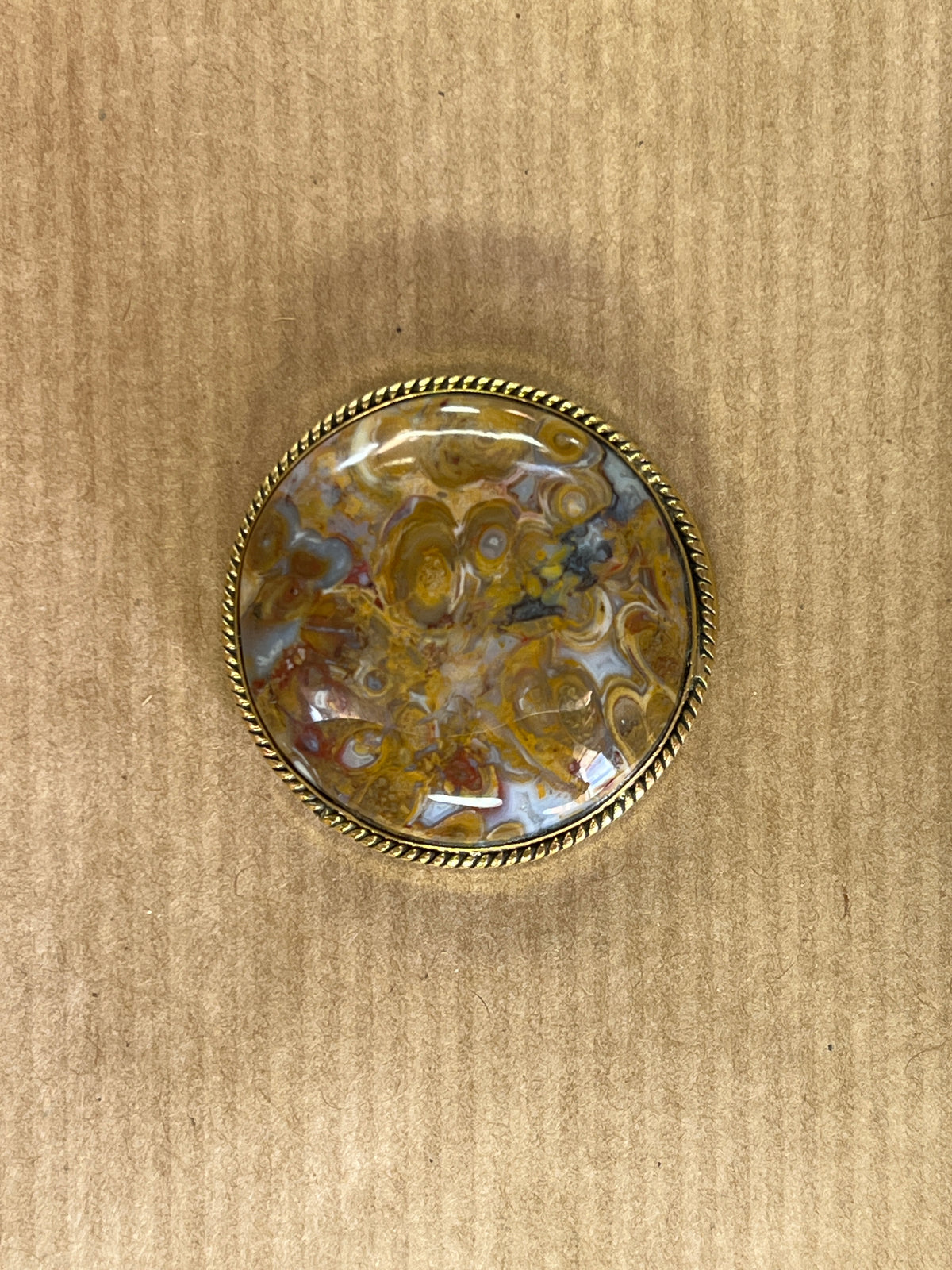 Agate sertie dorée n°D2 (3cm x 3cm)