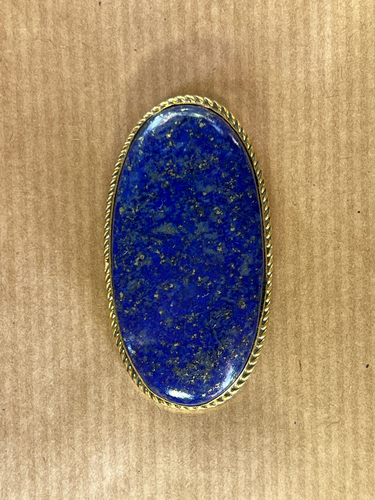 Lapis Lazuli sertie doré n°D4 (4,8cm x 2,6cm)