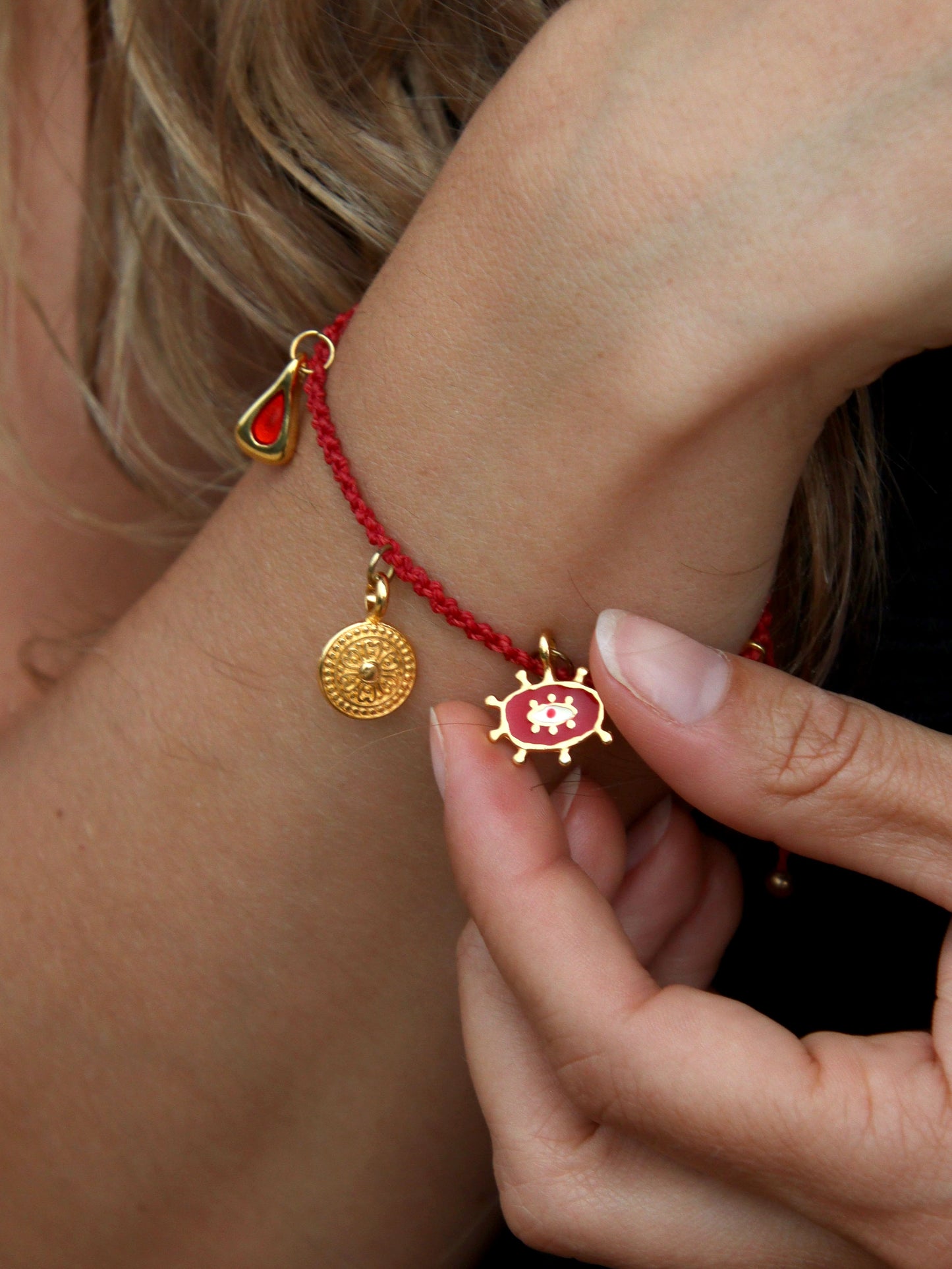Charm rond trèfle zamak 13 mm