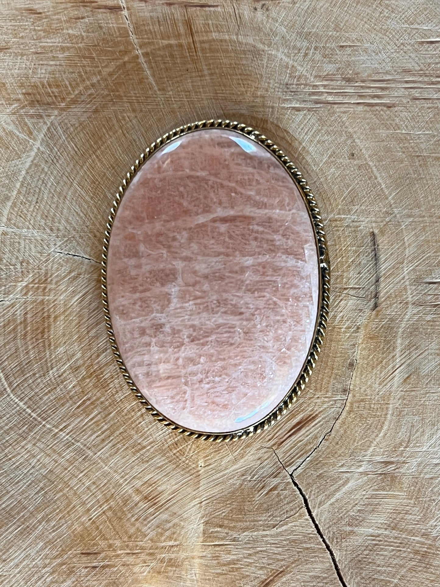 Amazonite sertie dorée n°D4 (4,1cm x 2,9cm)