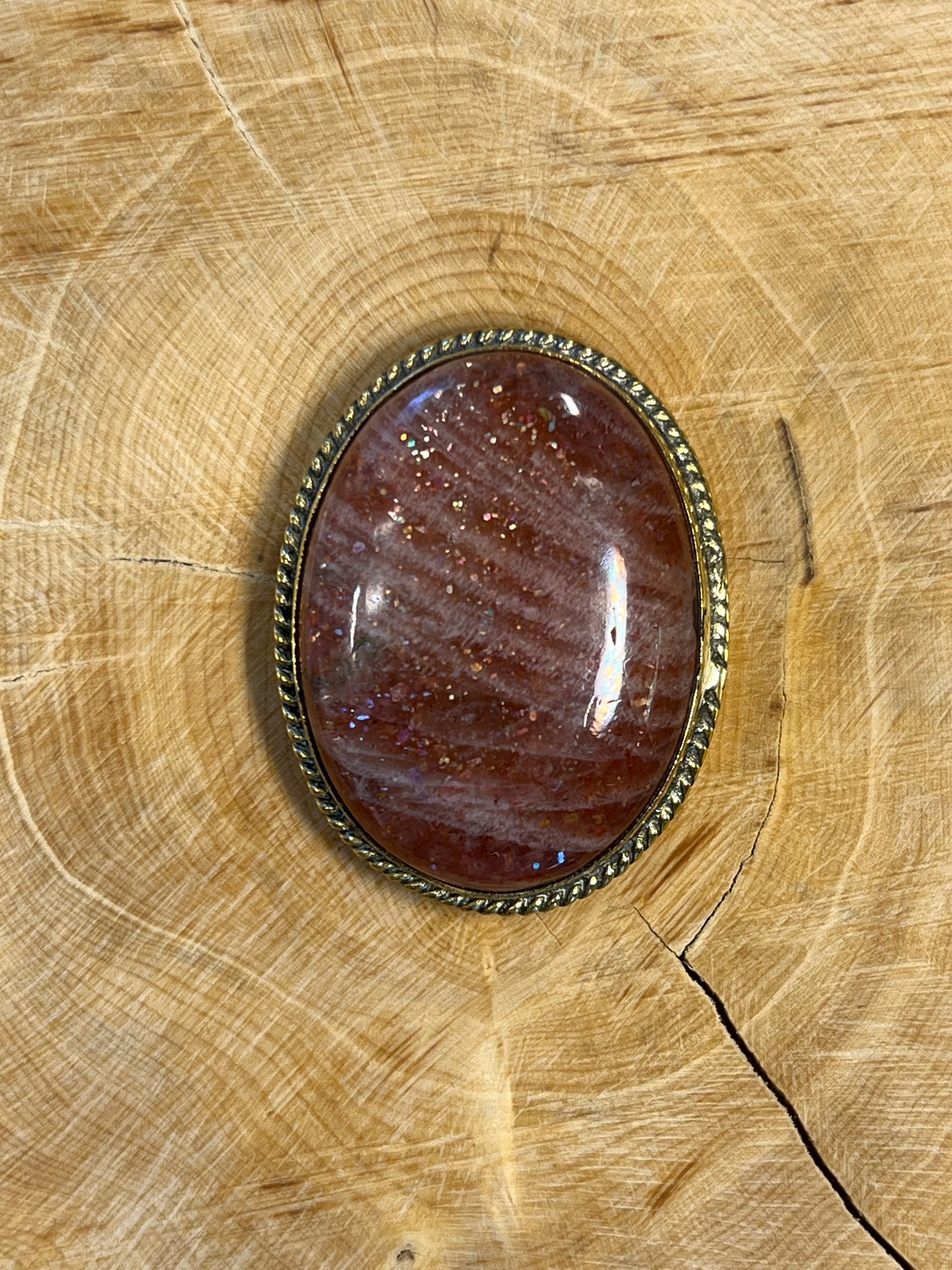 Pierre de soleil sertie doré n°D3 (3,5cm x 2,7cm)