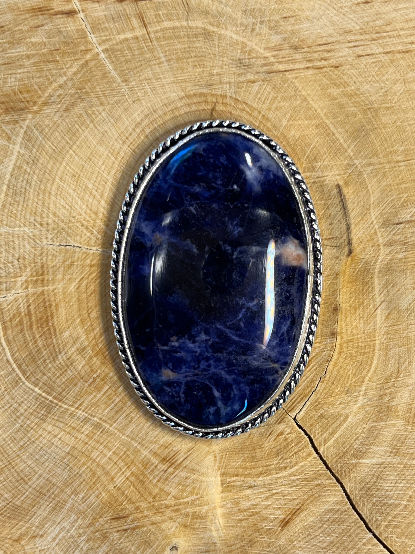 Sodalite sertie argenté n°A4 (4,74cm x 2,9cm)
