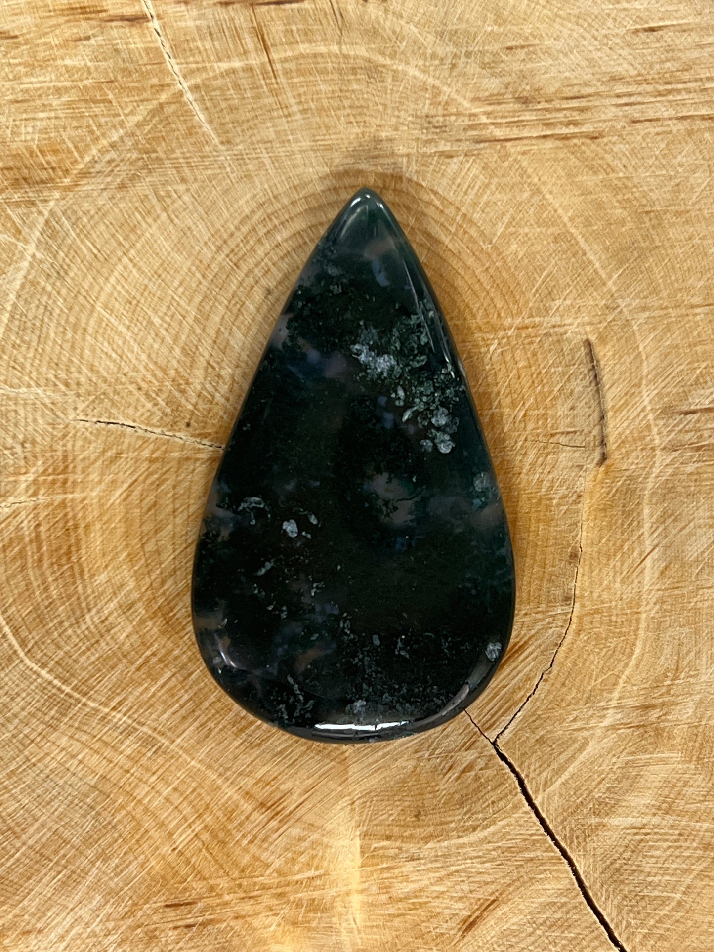 Agate Mousse Verte n°7 (4,5cm x 2,1cm)