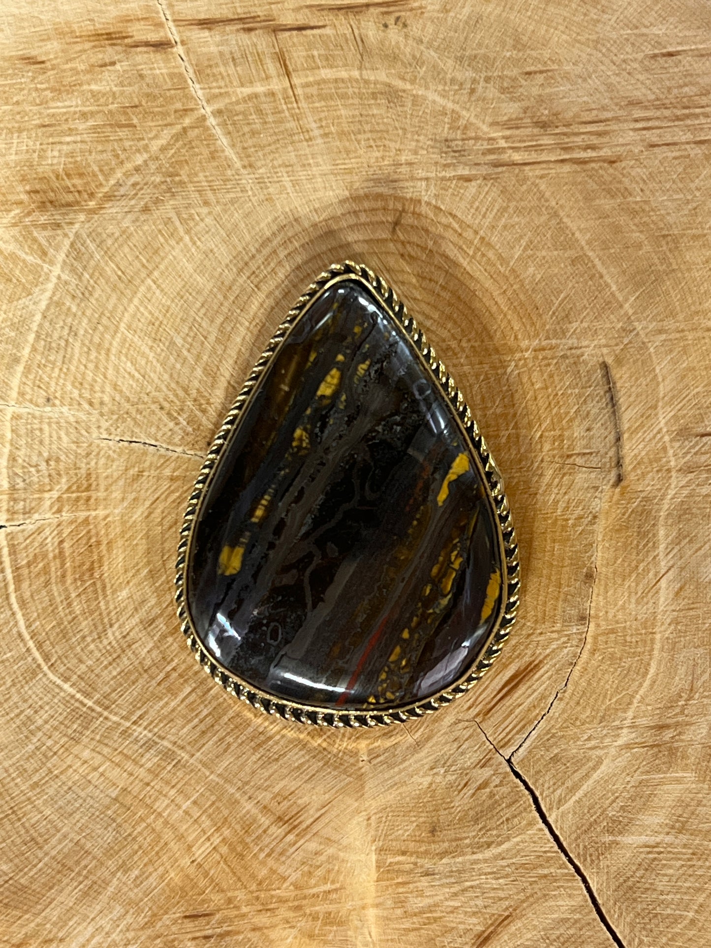 Oeil de Fer sertie doré n°D3 (3,8cm x 2,9cm)