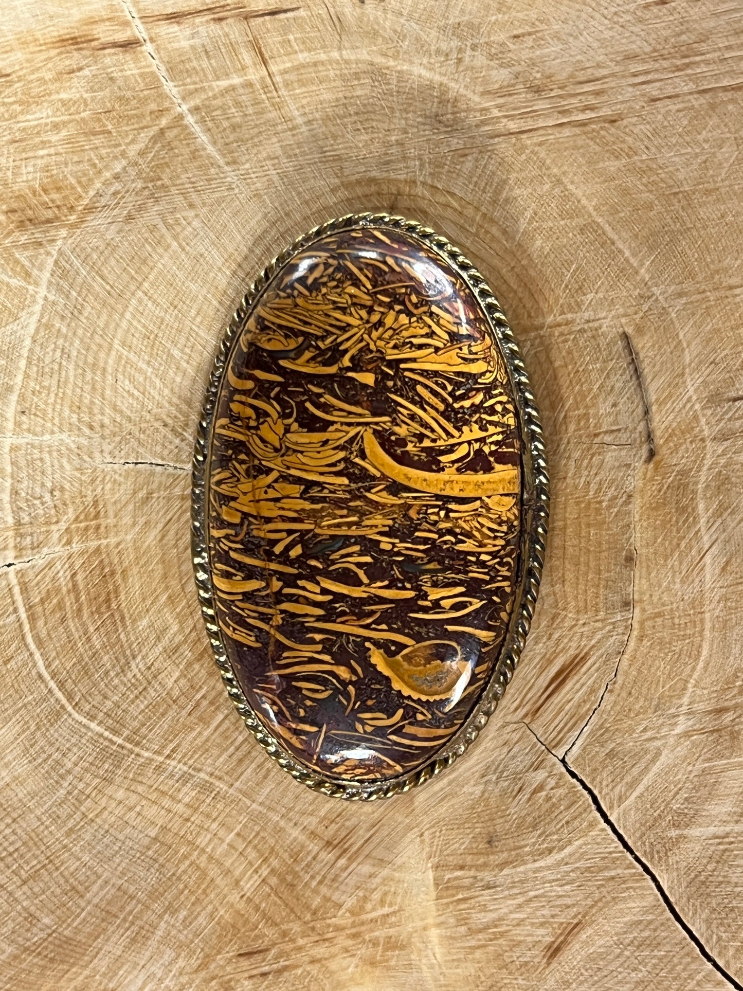Jaspe sertie doré n°D3 (4,5cm x 2,7cm)