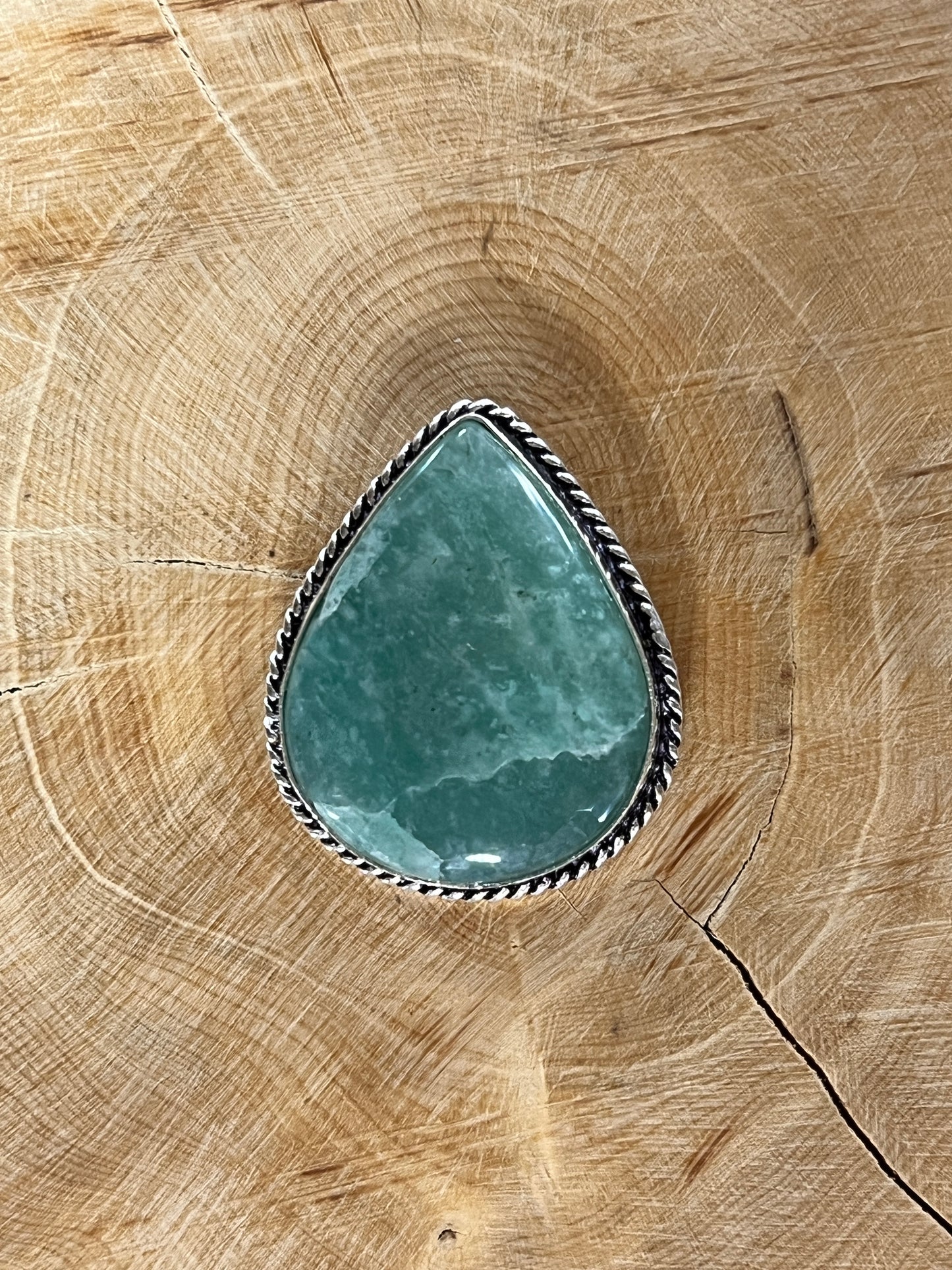Amazonite sertie argenté n°A3 (3,5cm x 2,5cm)