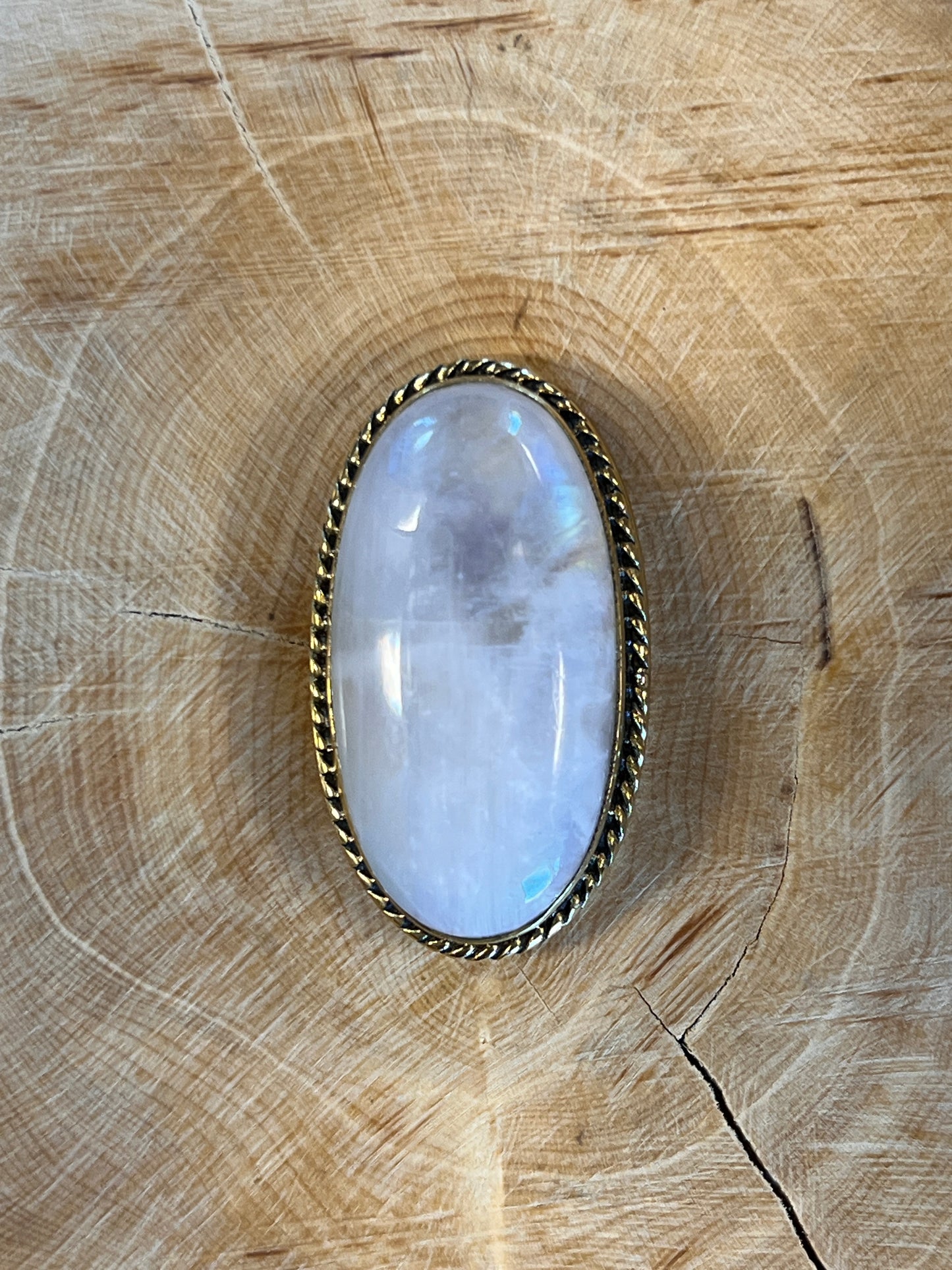 Pierre de lune sertie doré n°D2 (3,6cm x 2cm)