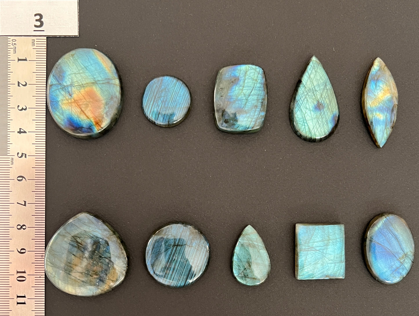 Lot n°3 - 10 Labradorites | Formes et tailles variées