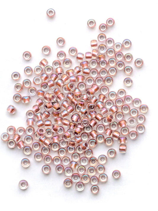 Perles de rocailles - Vieux rose irisé