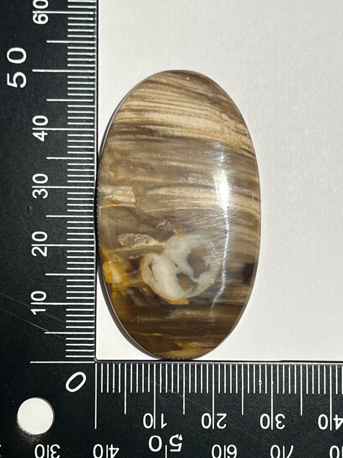 Agate Cacahuète n°5 (5cm x 2,7cm) - Solyluna Macramé