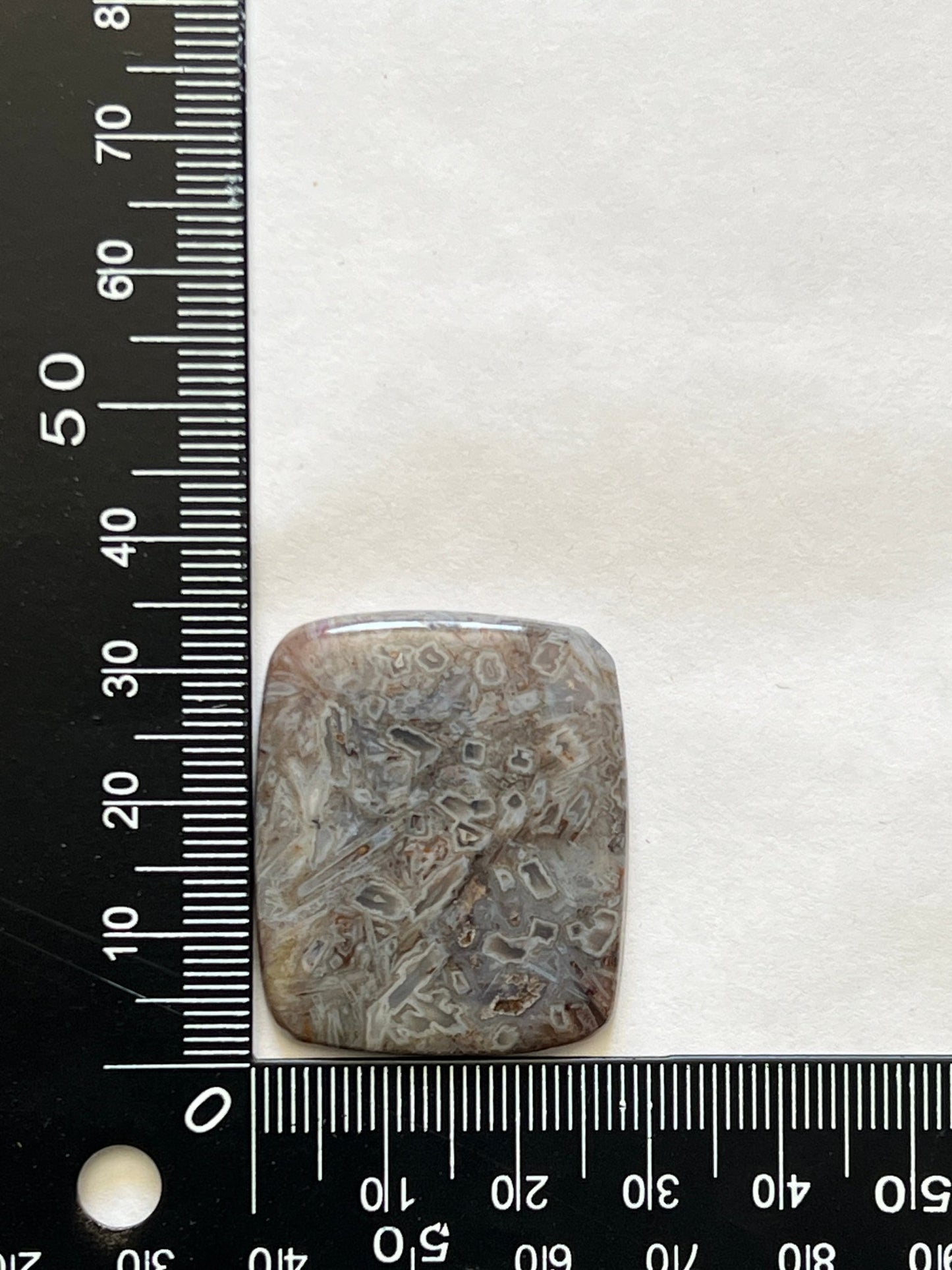 Agate Crazy Lace n°5 (3,3cm x 2,9cm) - Solyluna Macramé