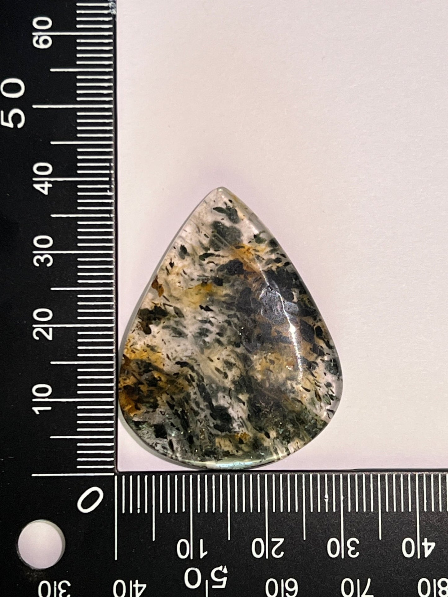 Agate Dendritique n°4 (3,84 cm x 3 cm) - Solyluna Macramé