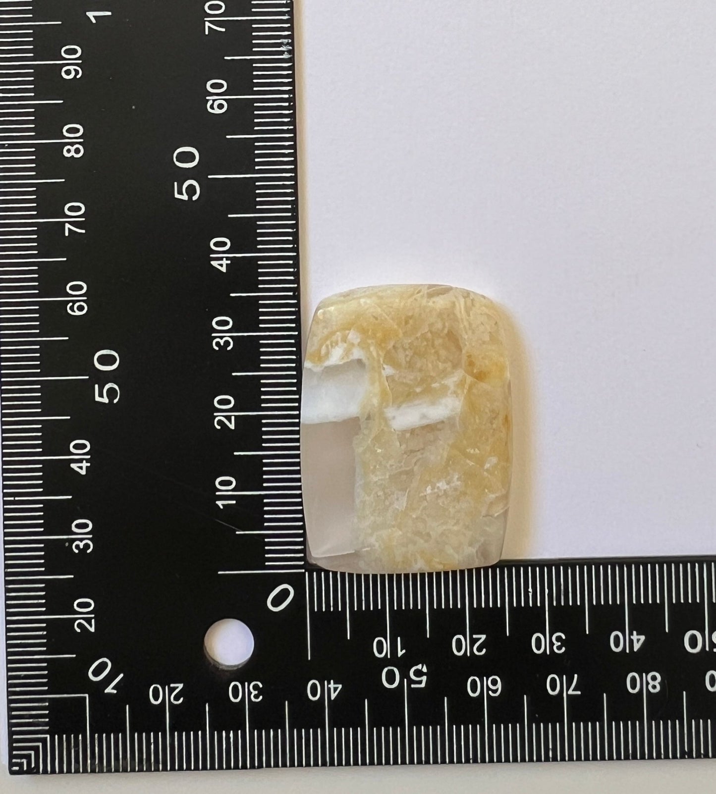 Agate Mousse Jaune n°1 (3,6cm x 2,7cm) - Solyluna Macramé