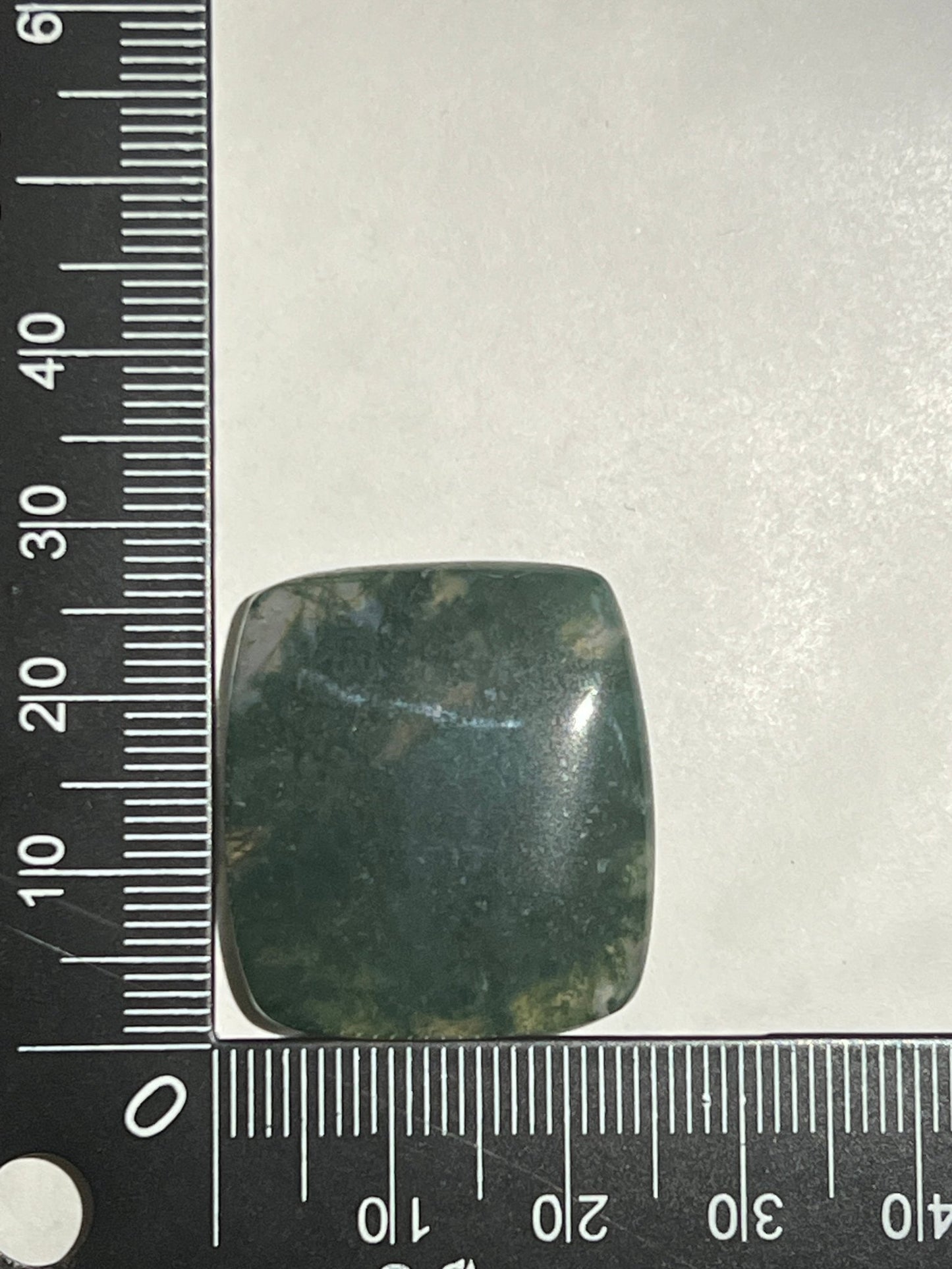 Agate Mousse Verte n°3 (2,7cm x 2,5cm) - Solyluna Macramé