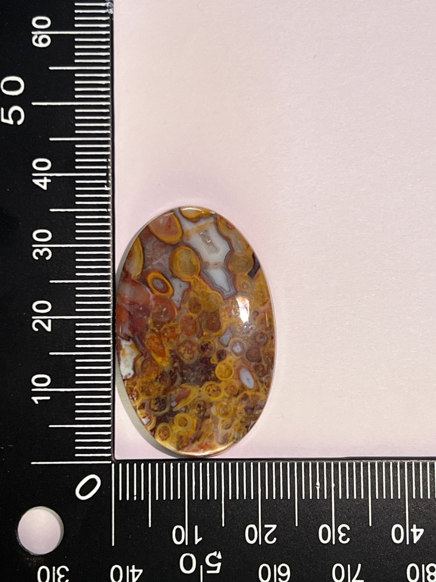 Agate Plume n°3 (3,52 cm x 2,2 cm) - Solyluna Macramé