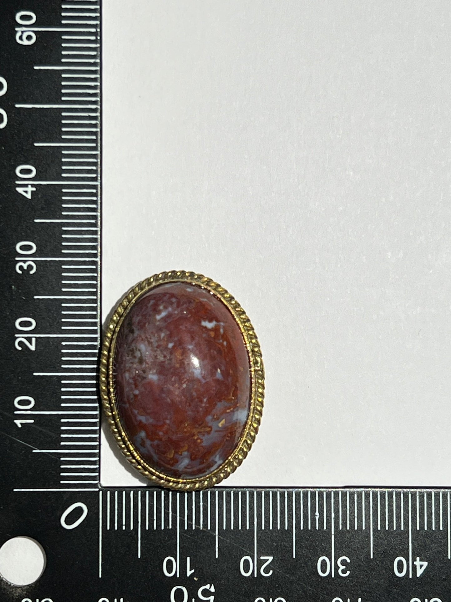 Agate sertie dorée n°D2 (2,8cm x 2,1cm) - Solyluna Macramé