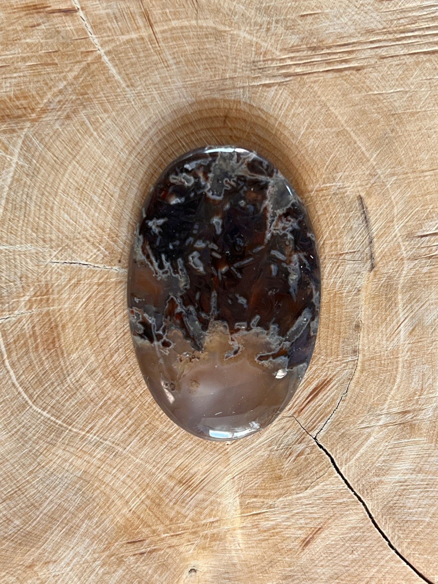 Agate Turkey n°3 (4 cm x 2,68 cm) - Solyluna Macramé