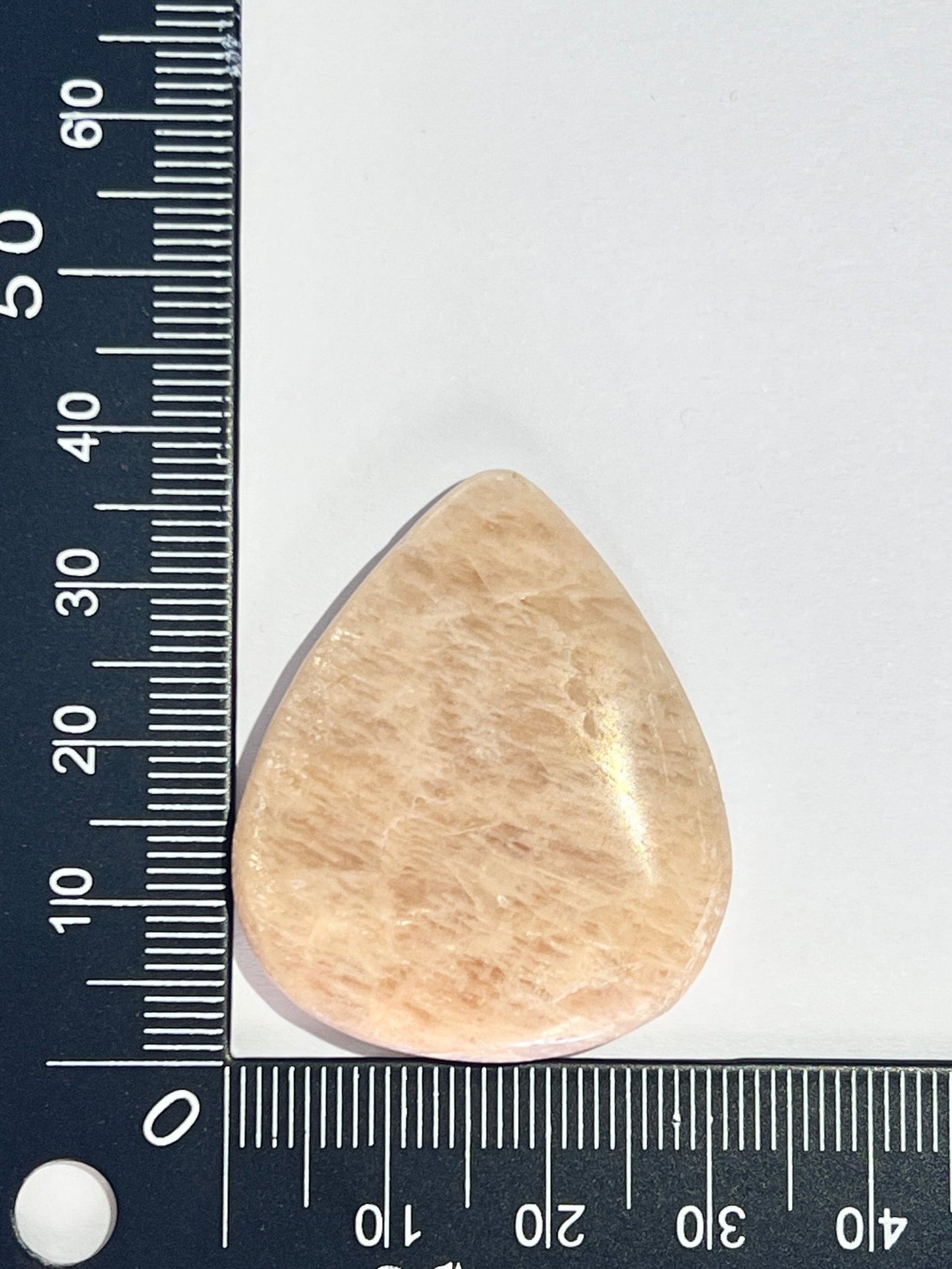 Amazonite pêche n°2 (3,7cm x 3,2cm) - Solyluna Macramé