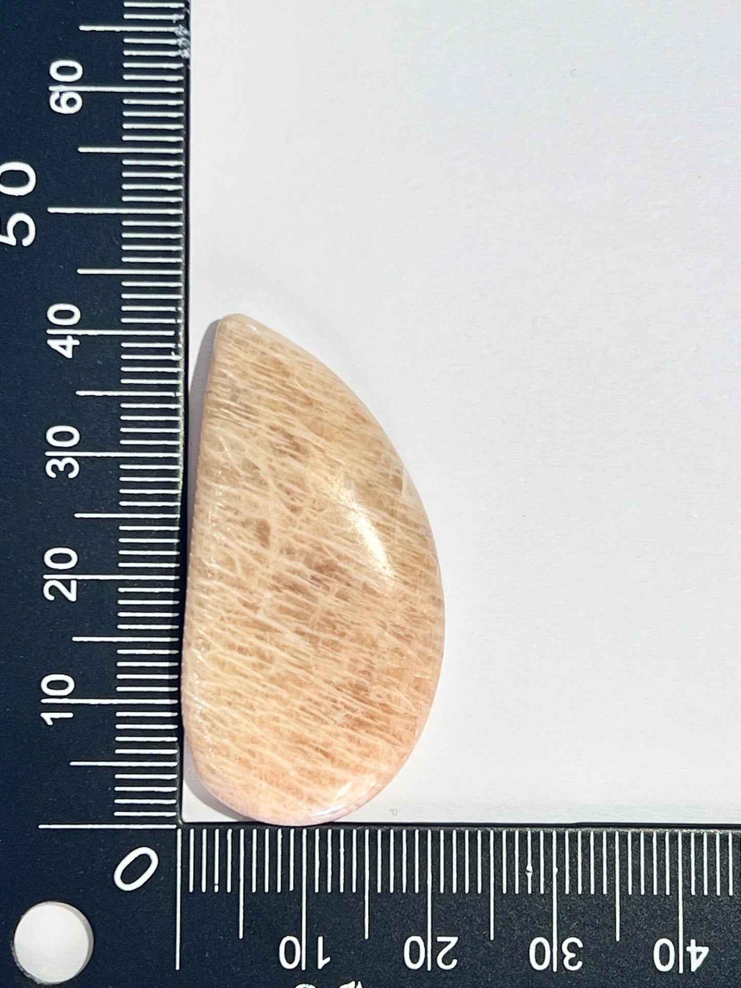 Amazonite pêche n°5 (4,1cm x 2,1cm) - Solyluna Macramé