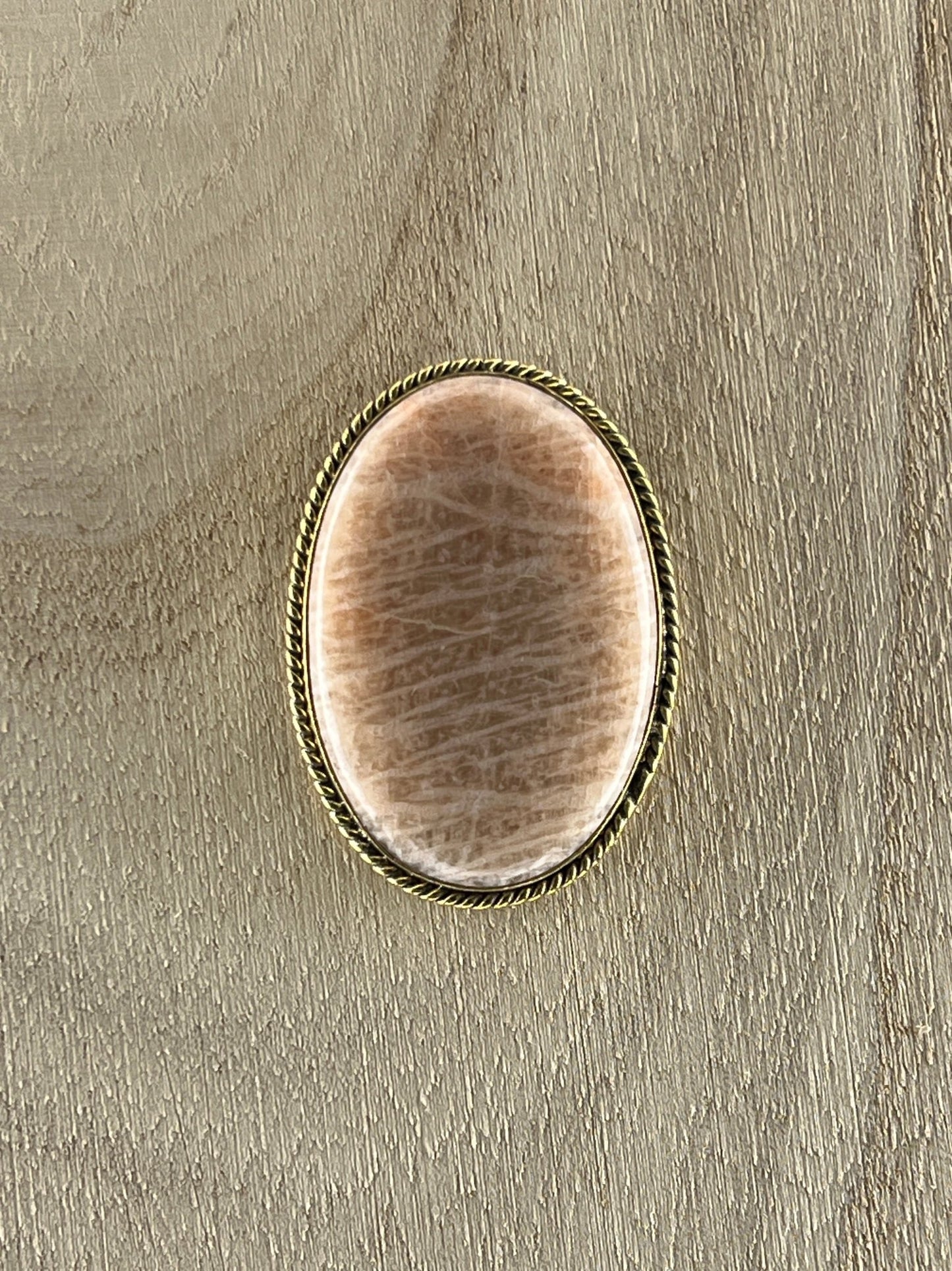 Amazonite sertie dorée n°D4 (3,5cm x 2,5cm) - Solyluna Macramé