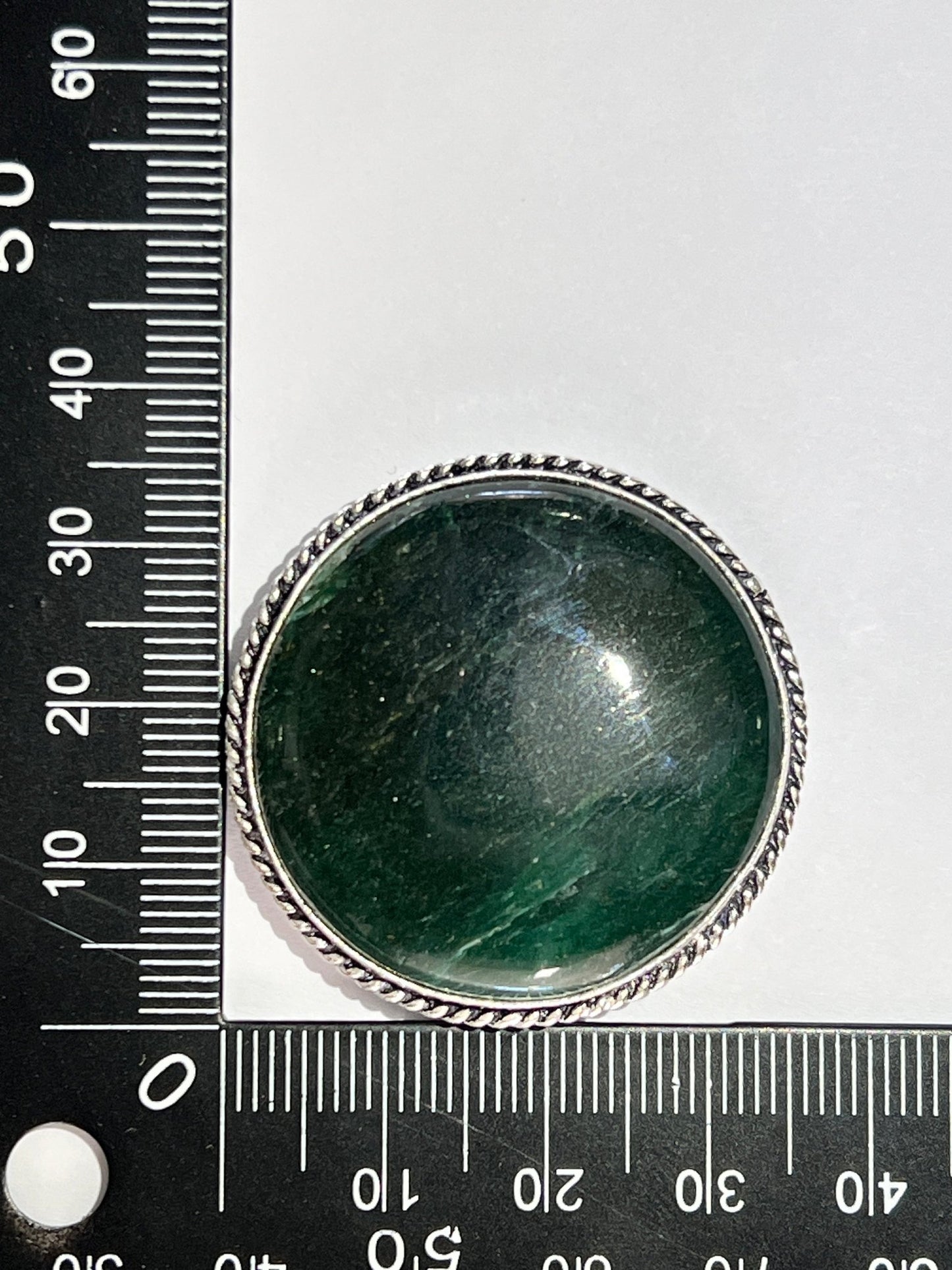 Aventurine sertie argenté n°A5 (3,6cm x 3,6cm) - Solyluna Macramé