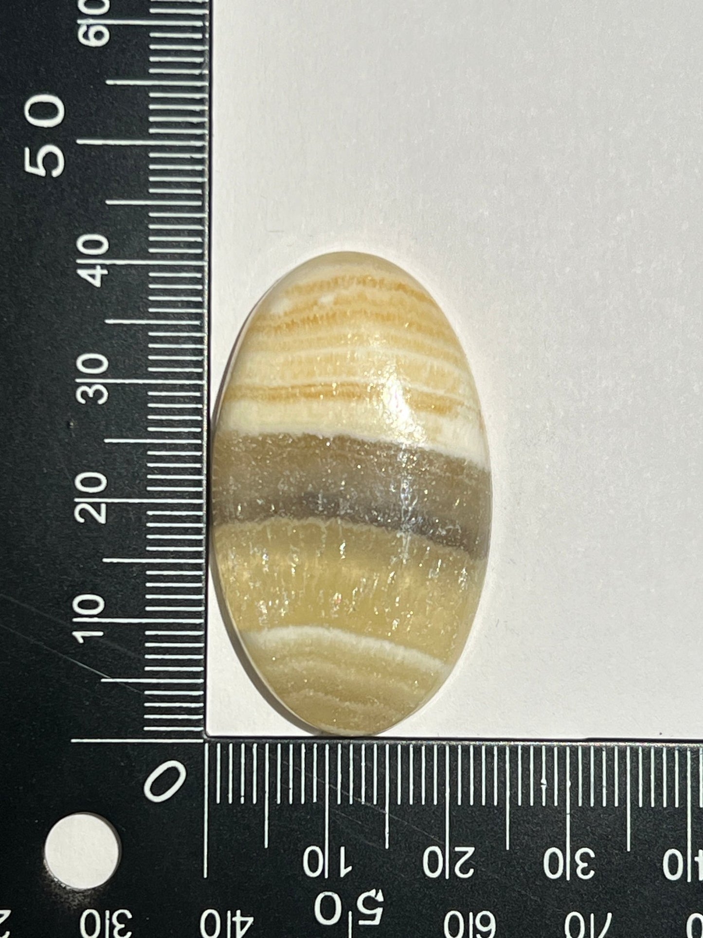 Calcite Zèbre n°5 (4,1cm x 2,3cm) - Solyluna Macramé