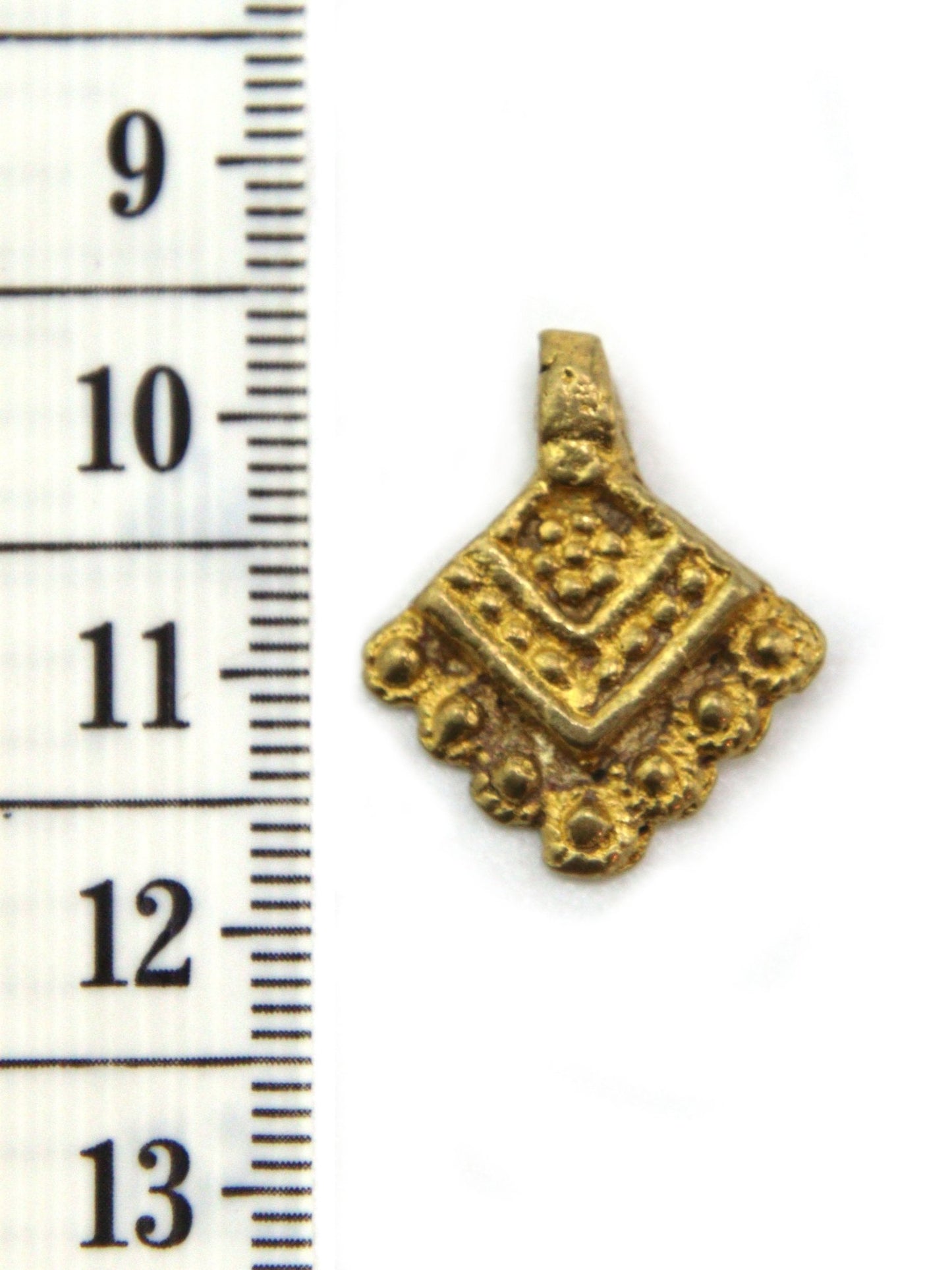 Charm blason indien laiton 20 mm - Solyluna Macramé